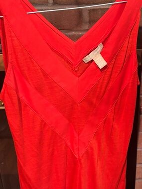 Banana Republic Bright Red V-Neck Dress Top
